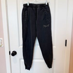 Youngla Mens Sweatpants Size Small Black Jogger Workout Streetwear Athleisure